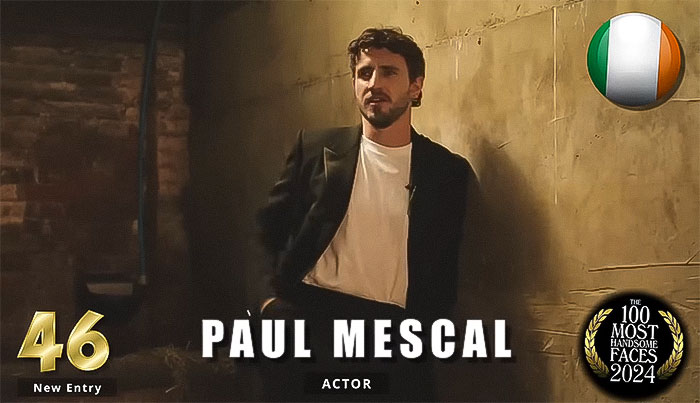 Actor ranked 46th in 'Most Handsome Men 2024' by Independent Critics, wearing a black jacket and white shirt. Actor ranked 46th in 'Most Handsome Men 2024' by Independent Critics, wearing a black jacket and white shirt.