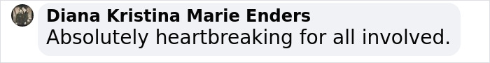Comment by Diana Kristina Marie Enders expressing heartbreak related to Wisconsin school tragedy. Comment by Diana Kristina Marie Enders expressing heartbreak related to Wisconsin school tragedy.