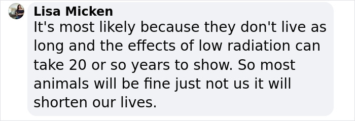 Text conversation about radiation effects on animals and humans living near Chornobyl. Text conversation about radiation effects on animals and humans living near Chornobyl.