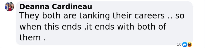 Text comment discussing career impacts, related to Justin-Baldoni lawyer claims, with reactions of like and laughing emoji. Text comment discussing career impacts, related to Justin-Baldoni lawyer claims, with reactions of like and laughing emoji.
