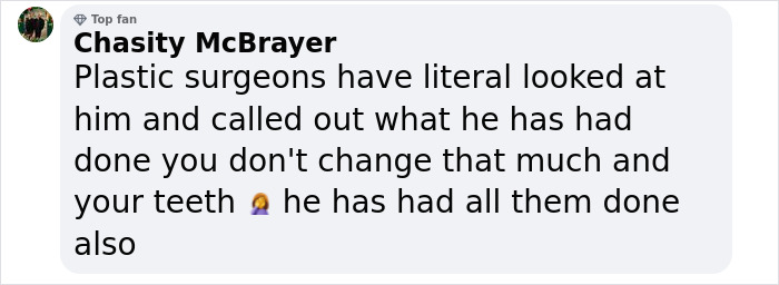 Comment about plastic surgery rumors and drastically different look. Comment about plastic surgery rumors and drastically different look.