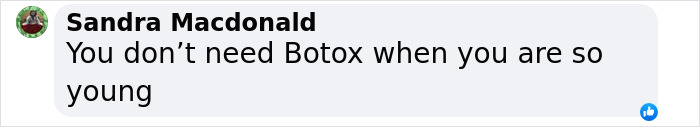 Comment discussing Botox usage in relation to youth. Comment discussing Botox usage in relation to youth.