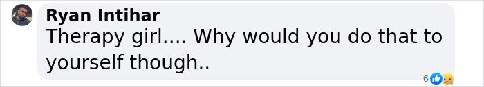 Comment on social media questioning a woman's choices, focusing on mental health awareness. Comment on social media questioning a woman's choices, focusing on mental health awareness.