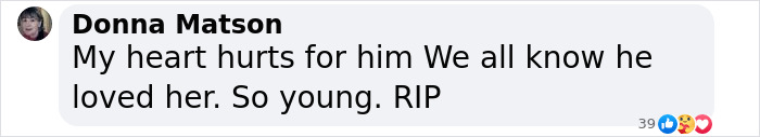 A Facebook comment expressing sympathy for Nate's loss of his mother to cancer. A Facebook comment expressing sympathy for Nate's loss of his mother to cancer.