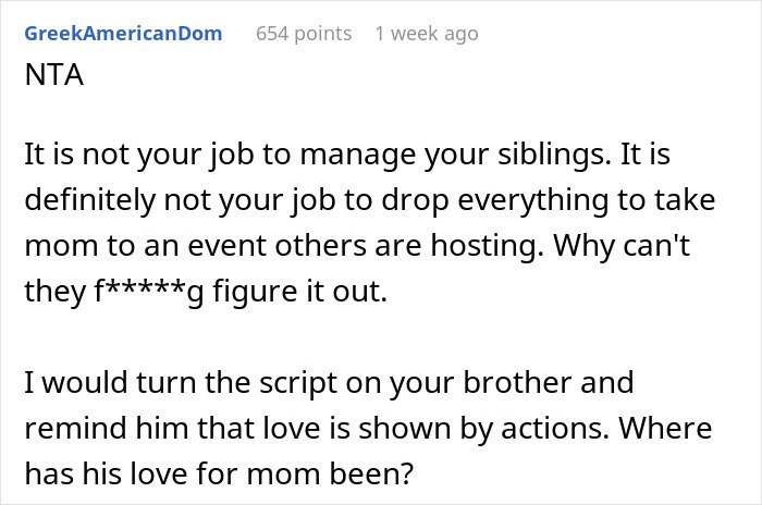 Text conversation discussing the frustration over siblings not helping with mom's care. Text conversation discussing the frustration over siblings not helping with mom's care.