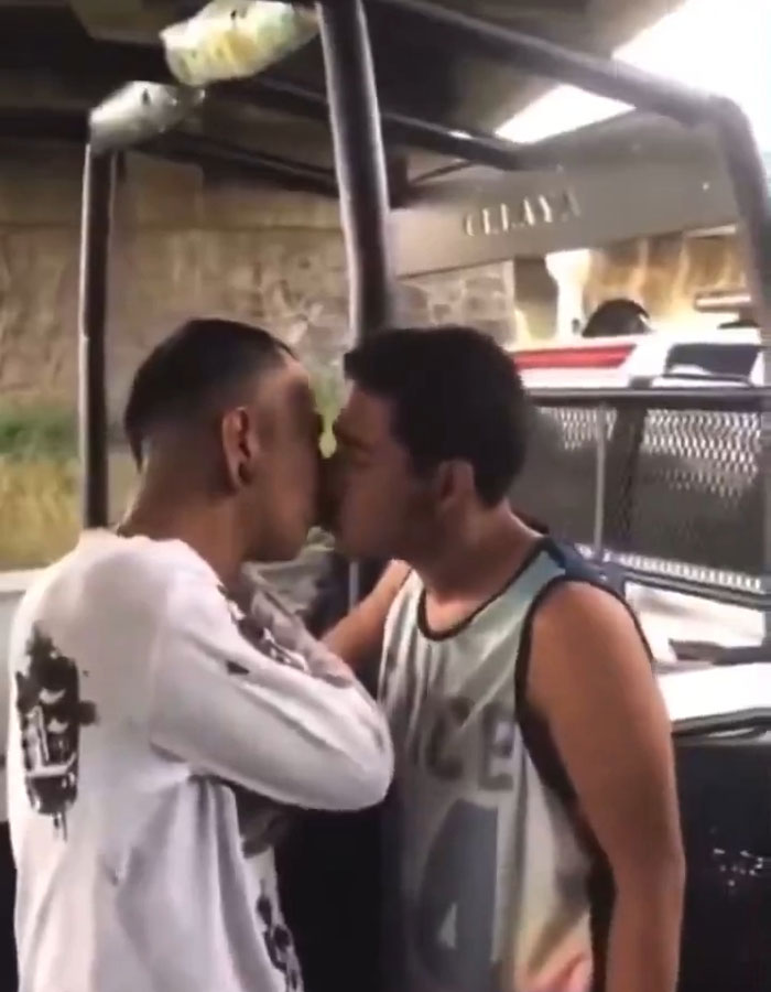 Police Officers Humiliate, Beat, And Force Two Men To Kiss Each Other: "Stick Your Tongue In" Police Officers Humiliate, Beat, And Force Two Men To Kiss Each Other: "Stick Your Tongue In"