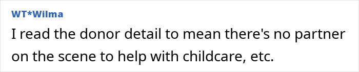 Comment discussing challenges for single mother with childcare. Comment discussing challenges for single mother with childcare.