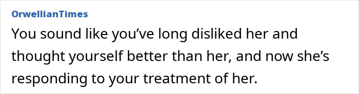 Text exchange discussing complex family dynamics, addressing treatment and emotions among single mother and sister. Text exchange discussing complex family dynamics, addressing treatment and emotions among single mother and sister.
