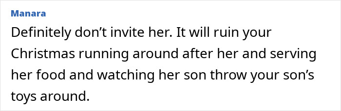 Text exchange discussing Single-Mother-Sister-Christmas plans and concerns about hosting family. Text exchange discussing Single-Mother-Sister-Christmas plans and concerns about hosting family.