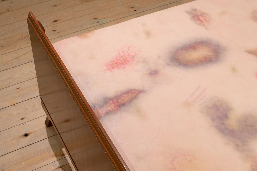 The Bed Is A Sculpture By Artist Maayan Sophia Weisstub, Aimed At Raising Awareness About Domestic Abuse The Bed Is A Sculpture By Artist Maayan Sophia Weisstub, Aimed At Raising Awareness About Domestic Abuse