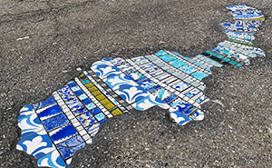 Artist Mends Cracked Sidewalks, Potholes, And Buildings Using Vibrant Mosaics (30 New Pics)