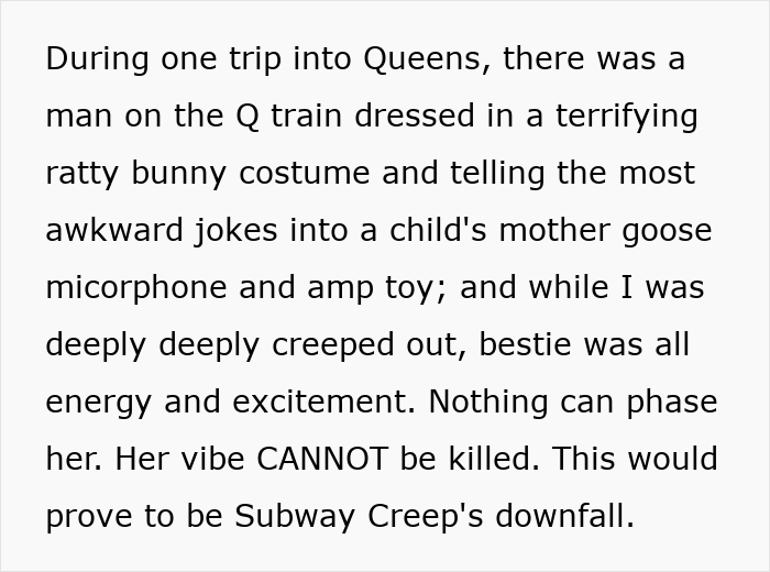 Subway Creep Traumatizes Fellow Passengers, One Woman Savagely Traumatizes Him Back Subway Creep Traumatizes Fellow Passengers, One Woman Savagely Traumatizes Him Back