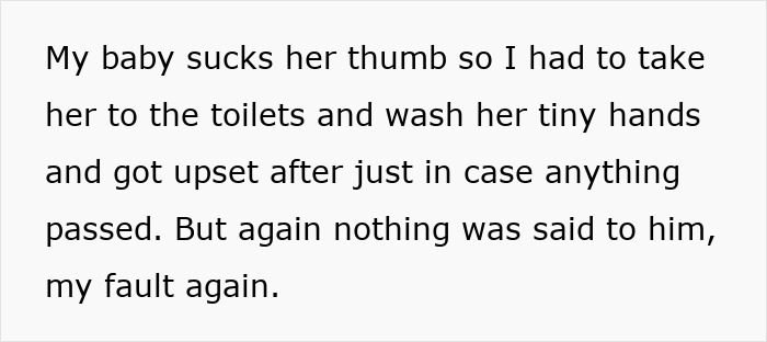 Text discussing a mom's concerns about hygiene after her baby sucks her thumb. Text discussing a mom's concerns about hygiene after her baby sucks her thumb.