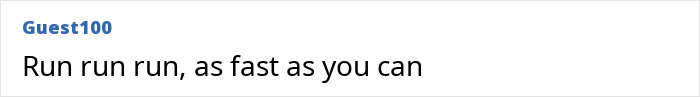 Text message saying "Run run run, as fast as you can" related to a woman's frustration with her partner's relationship with his mom. Text message saying "Run run run, as fast as you can" related to a woman's frustration with her partner's relationship with his mom.