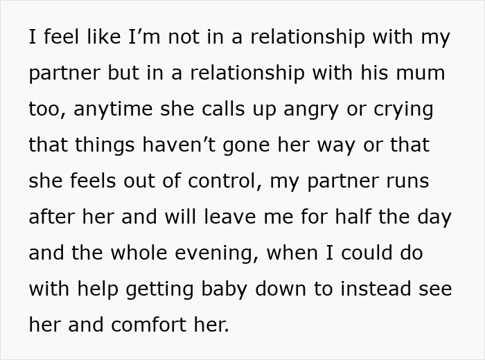Text on conflict: woman frustrated about partner's close ties to his mom, feeling neglected and needing more support. Text on conflict: woman frustrated about partner's close ties to his mom, feeling neglected and needing more support.
