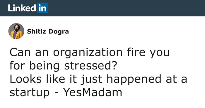 Internet Outraged Over YesMadam Allegedly Firing Stressed Employees + Update From Company