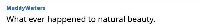 Comment questioning beauty norms related to 'Ozempic Face' treatment. Comment questioning beauty norms related to 'Ozempic Face' treatment.