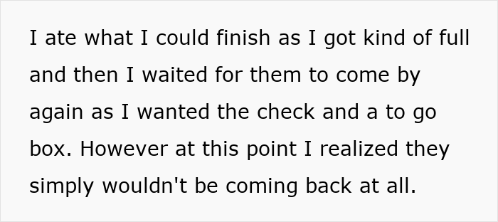 Text describing a dining experience where a guy waits 40 minutes for service. Text describing a dining experience where a guy waits 40 minutes for service.