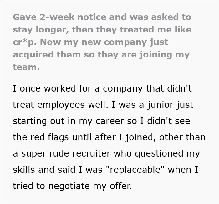 “Bridges Were Burned”: Company Gets Much-Deserved Karma After Treating Ex-Employee Like Garbage “Bridges Were Burned”: Company Gets Much-Deserved Karma After Treating Ex-Employee Like Garbage