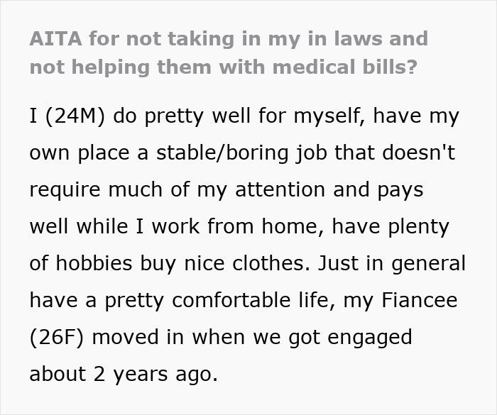 Parents Make Sure Wife's Husband Knows They Hate Him, Are Shocked He Won't Help Them