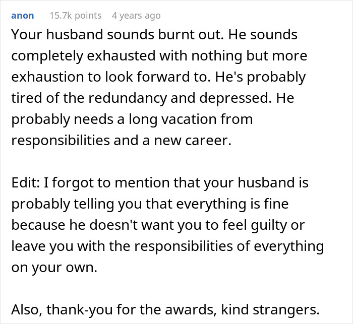 Woman Finally Talks To Husband After Witnessing Him Turning Into A ‘Robot’: “He Started Crying” Woman Finally Talks To Husband After Witnessing Him Turning Into A ‘Robot’: “He Started Crying”