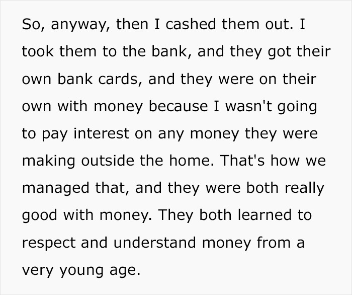 Text about financial lessons for children instead of paying for chores. Text about financial lessons for children instead of paying for chores.