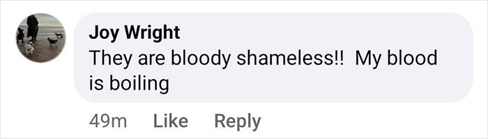 Comment expressing anger about an event. Comment expressing anger about an event.