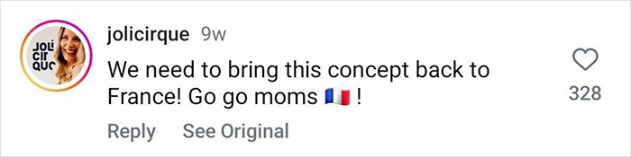 Comment praising two moms redefining partying with nightclubs, suggesting the concept is brought to France. Comment praising two moms redefining partying with nightclubs, suggesting the concept is brought to France.