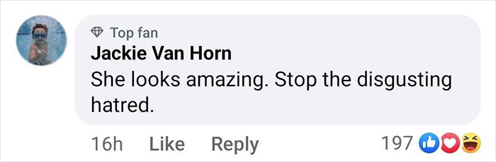 Comment supporting Kendra Wilkinson against trolls criticizing weight gain. Comment supporting Kendra Wilkinson against trolls criticizing weight gain.