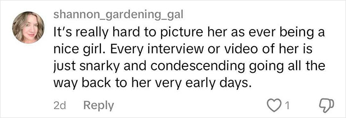 Comment about Blake Lively's high school years, suggesting she was snarky and condescending in interviews and videos. Comment about Blake Lively's high school years, suggesting she was snarky and condescending in interviews and videos.