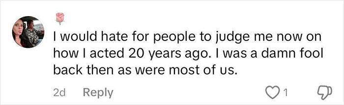 Comment discussing judgment based on past actions related to Blake Lively's high school years. Comment discussing judgment based on past actions related to Blake Lively's high school years.