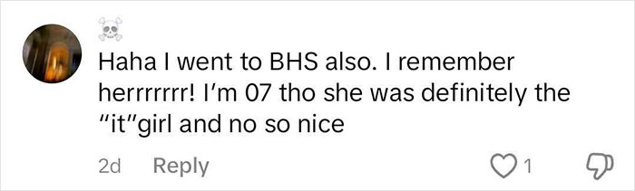 Comment discussing Blake Lively's high school, mentioning her as the "it" girl and remembered by peers. Comment discussing Blake Lively's high school, mentioning her as the "it" girl and remembered by peers.