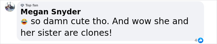 Comment by Megan Snyder on 'Side-Eyeing Chloe' meme, mentioning her and her sister. Comment by Megan Snyder on 'Side-Eyeing Chloe' meme, mentioning her and her sister.