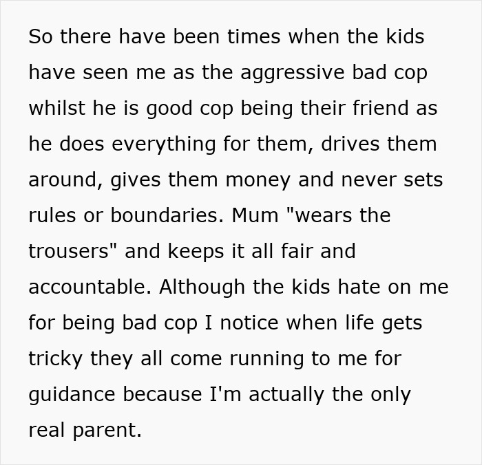 Text describing the husband's role with neurodivergent challenges in family dynamics. Text describing the husband's role with neurodivergent challenges in family dynamics.