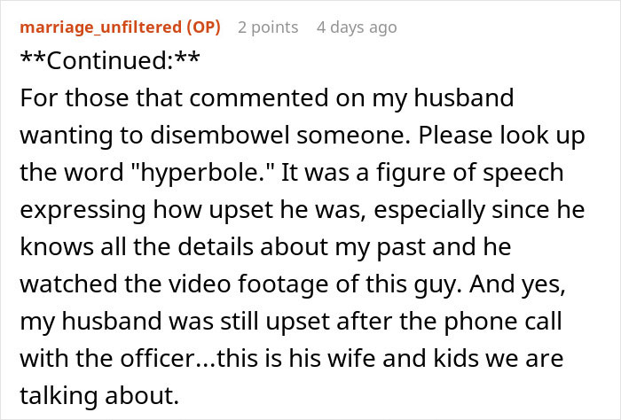 Text explaining reaction after receiving a note from an Amazon driver, mentioning hyperbole and expressing upset feelings. Text explaining reaction after receiving a note from an Amazon driver, mentioning hyperbole and expressing upset feelings.