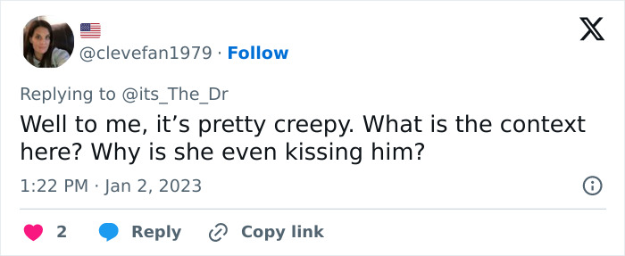 Tweet questioning context of Demi Moore kissing a 15-year-old boy, sparking online outrage. Tweet questioning context of Demi Moore kissing a 15-year-old boy, sparking online outrage.