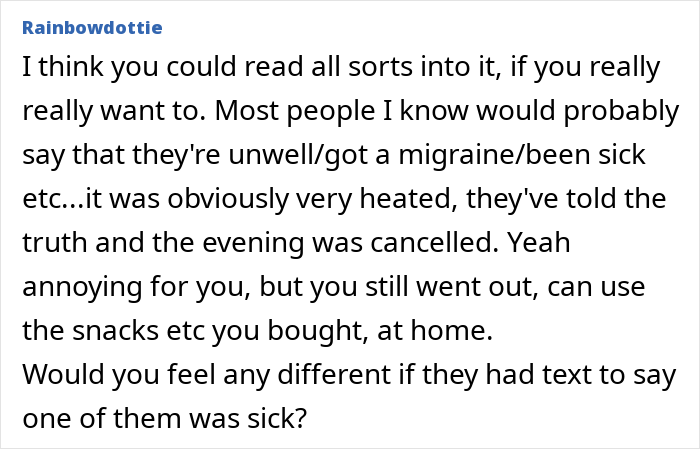 Person Confused About Friends Canceling Plans As They Don&rsquo;t Believe Their Reason