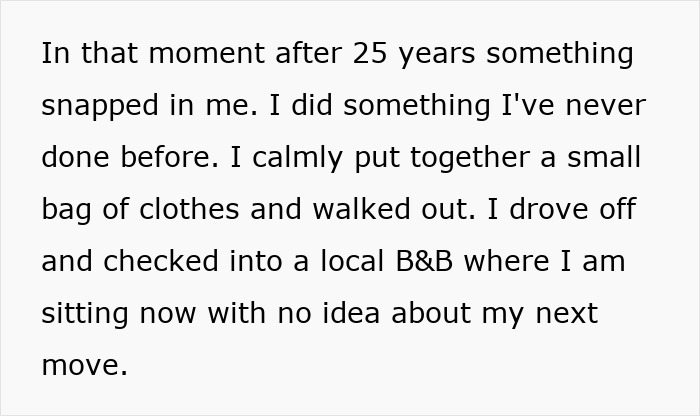 Text excerpt of a wife leaving after 25 years, sharing her heartbreaking story with a neurodivergent husband. Text excerpt of a wife leaving after 25 years, sharing her heartbreaking story with a neurodivergent husband.