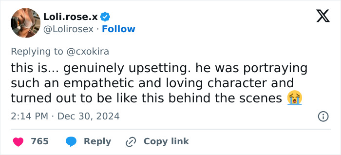 Tweet reacting to Squid Game actor's apology for sharing inappropriate content. Tweet reacting to Squid Game actor's apology for sharing inappropriate content.
