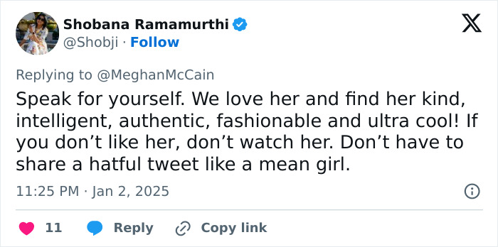 Tweet defending Meghan Markle's lifestyle series, described as kind and fashionable, against criticism. Tweet defending Meghan Markle's lifestyle series, described as kind and fashionable, against criticism.