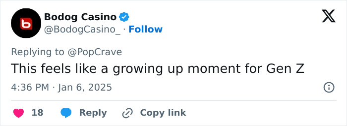 Screenshot of Bodog Casino's tweet reacting to Zendaya and Tom Holland engagement news. Screenshot of Bodog Casino's tweet reacting to Zendaya and Tom Holland engagement news.