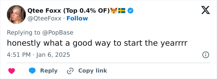 Tweet expressing excitement; mentions a positive beginning to the year, related to Zendaya and Tom Holland engagement news. Tweet expressing excitement; mentions a positive beginning to the year, related to Zendaya and Tom Holland engagement news.