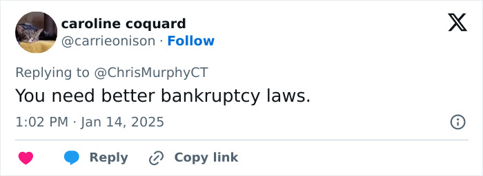 Tweet discussing bankruptcy laws related to Prospect Medical's $400M debt crisis. Tweet discussing bankruptcy laws related to Prospect Medical's $400M debt crisis.