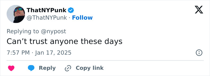 Tweet about trust issues in relation to an influencer scam. Tweet about trust issues in relation to an influencer scam.