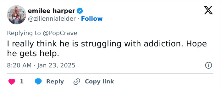 A tweet discussing struggles and plea for help after an inauguration performance. A tweet discussing struggles and plea for help after an inauguration performance.