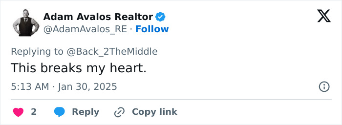 Tweet by Adam Avalos expressing heartbreak over final texts before DC plane crash. Tweet by Adam Avalos expressing heartbreak over final texts before DC plane crash.