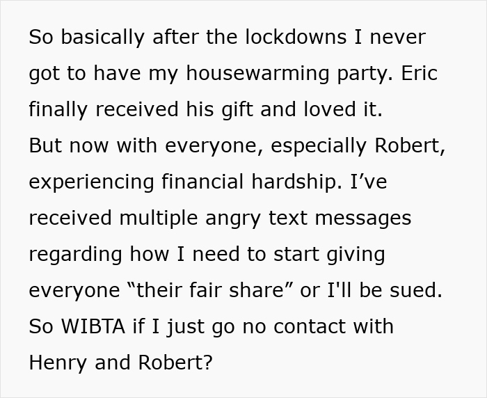 Text about financial hardship and compensation demands after a man's business becomes successful. Text about financial hardship and compensation demands after a man's business becomes successful.