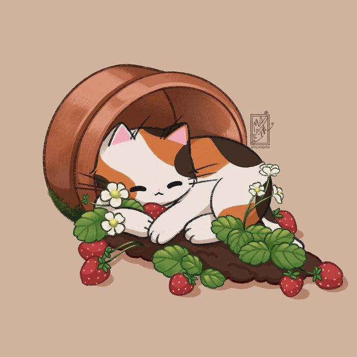 Caaat 20 Cat Drawings By This Artist That Are Probably One Of The Cutest ...