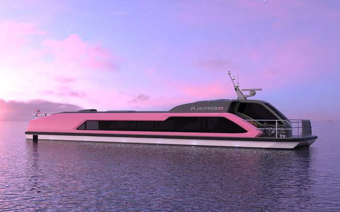 "Flamingo High-Speed River Passenger Boat" By Albert Nazarov