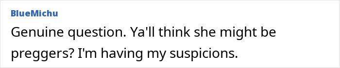 Text speculation about Adele's possible pregnancy in a comment by user BlueMichu. Text speculation about Adele's possible pregnancy in a comment by user BlueMichu.